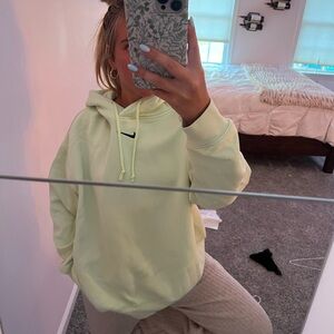 Nike Women's Light Yellow Hoodie